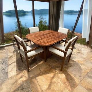Foto 2 | Comedor Para 4 Personas De Madera De Parota Modelo Bayern