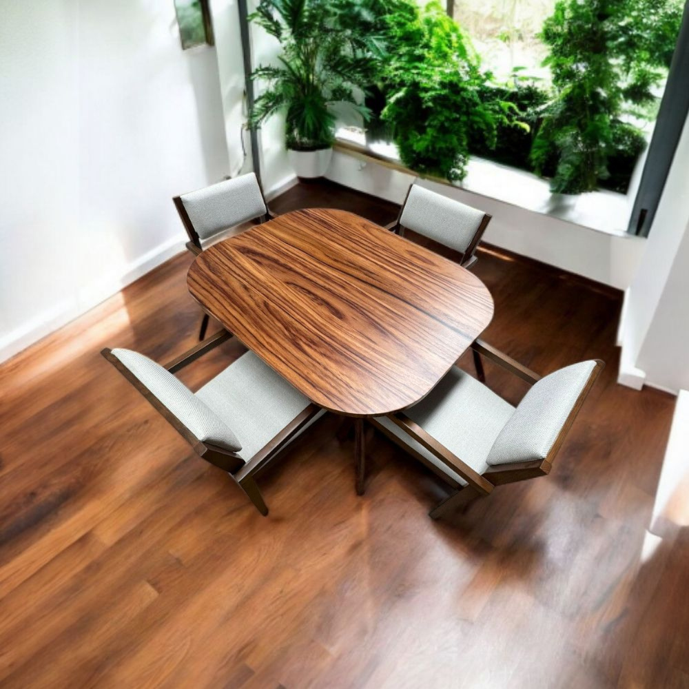 Foto 4 pulgar | Comedor Para 4 Personas De Madera De Parota Modelo Bayern