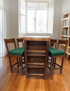 Foto 1 | Comedor Para 4 Personas De Madera De Parota Color Verde