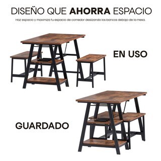 Foto 5 | Comedor Industrial Bossa Dukka Mdf y Acero