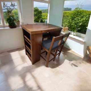 Foto 4 | Antecomedor De Madera Para 4 Personas Color Azul Oscuro