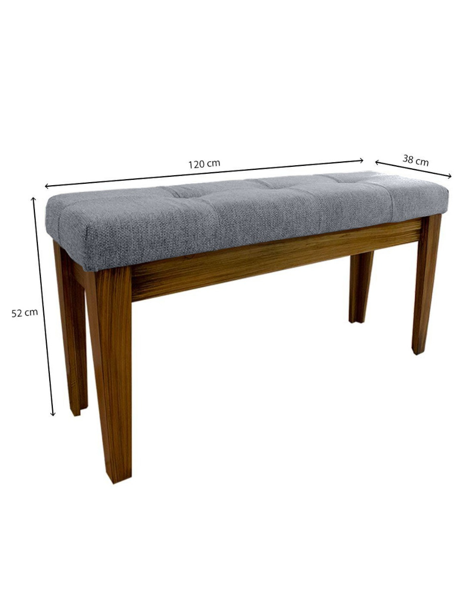Foto 7 pulgar | Comedor Para 6 Personas De Madera De Parota Color Gris Claro