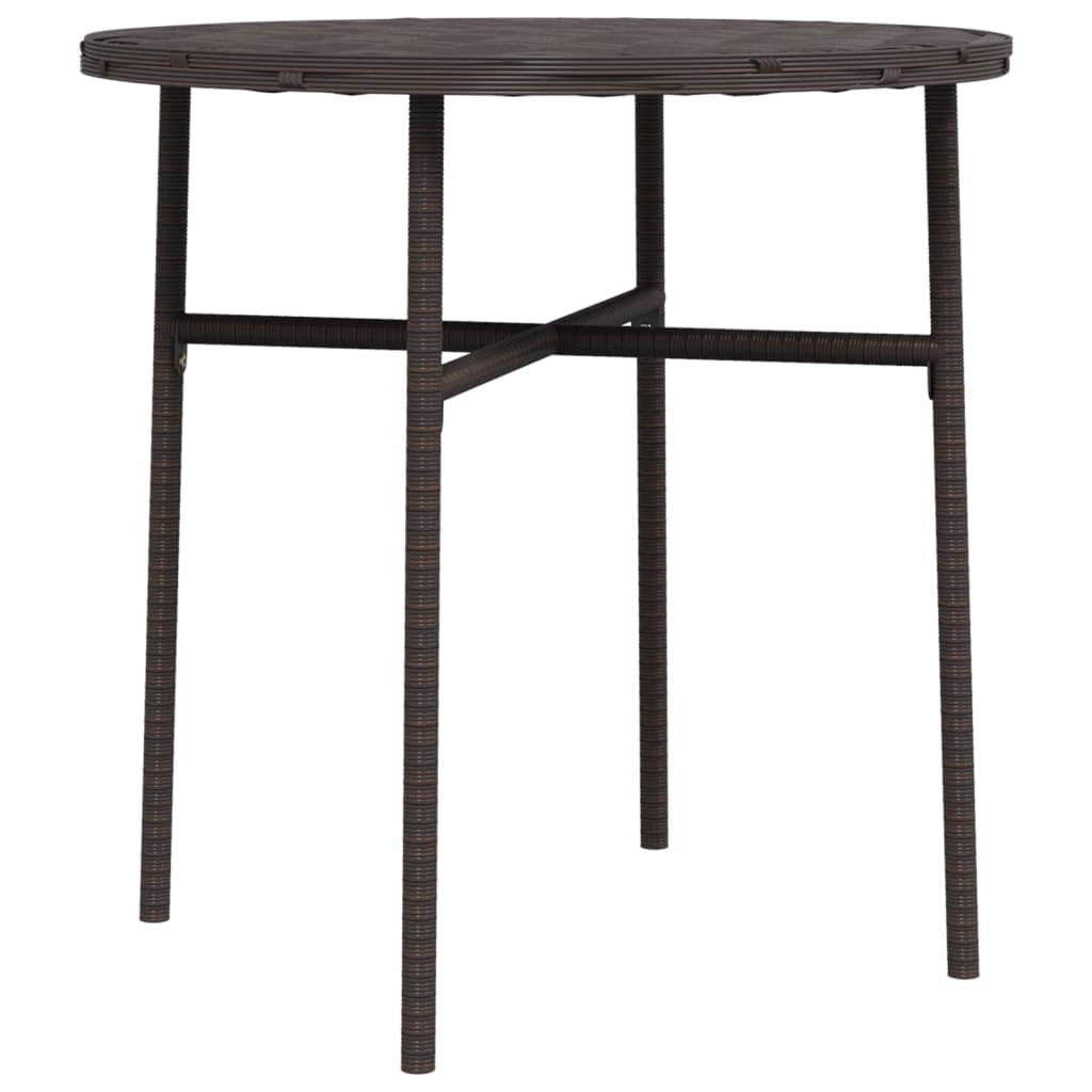 Foto 4 pulgar | Mesa De Té Vidaxl Redonda De 45 Cm De Poliratán Marrón Para Uso Exterior - Venta Internacional.