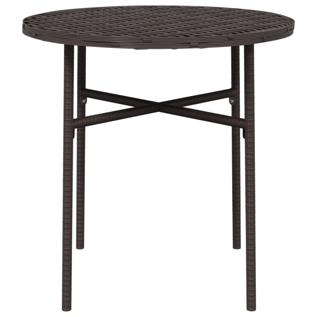 Foto 5 pulgar | Mesa De Té Vidaxl Redonda De 45 Cm De Poliratán Marrón Para Uso Exterior - Venta Internacional.