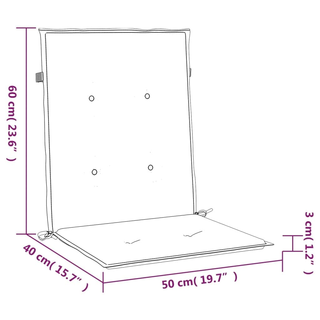 Foto 4 | Juego De 6 Cojines Para Sillas De Patio Exteriores Vidaxl  Resistentes Al Agua - Venta Internacional.