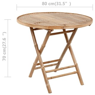 Foto 6 | Juego De Comedor Para Patio Vidaxl Plegable 5 Piezas Bambú Con Cojines - Venta Internacional.