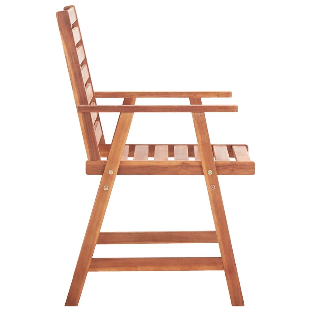 Foto 6 pulgar | Sillas de Comedor para Patio VidaXL de Madera Maciza de Acacia 3 Piezas - Venta Internacional