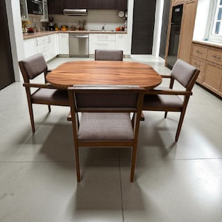 Foto 1 | Comedor Color Café Para 4 Personas De Madera De Parota Modelo Jazzo