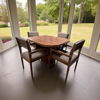 Foto 4 | Comedor Color Café Para 4 Personas De Madera De Parota Modelo Jazzo