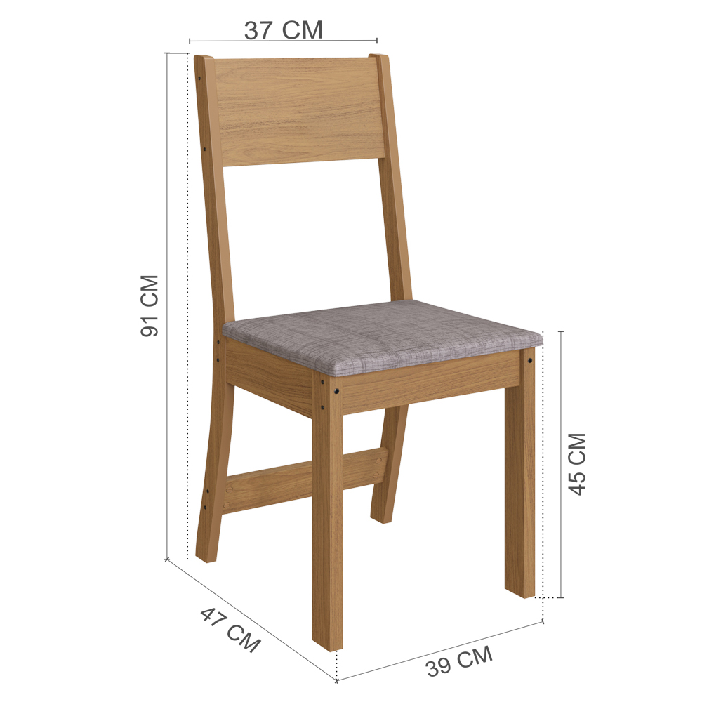 Foto 4 pulgar | Comedor 4 Sillas Mesa Rectangular Atlanta Frei