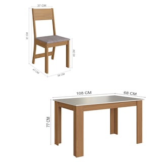 Foto 5 | Comedor 4 Sillas Mesa Rectangular Atlanta Frei