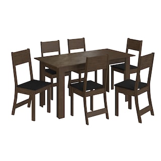 Foto 1 | Comedor 6 Sillas Mesa Rectangular Mod Atlanta Café