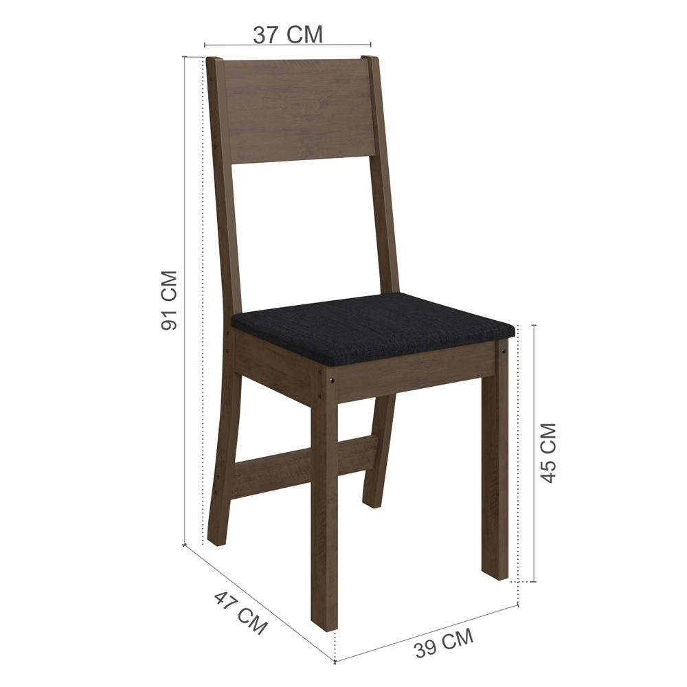 Foto 4 pulgar | Comedor 6 Sillas Mesa Rectangular Mod Atlanta Café