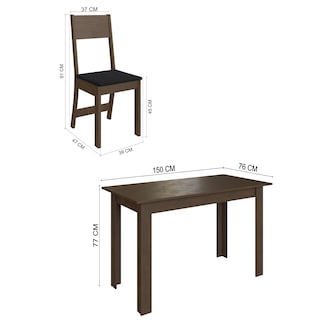 Foto 5 | Comedor 6 Sillas Mesa Rectangular Mod Atlanta Café