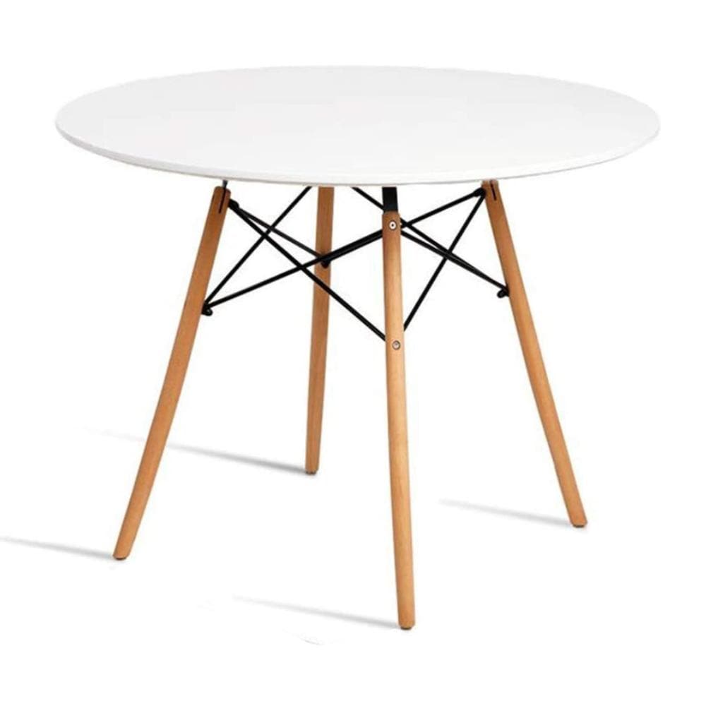 Mesa de Comedor Redonda Midtown Concept color Blanco Minimalista y Moderna $2,199