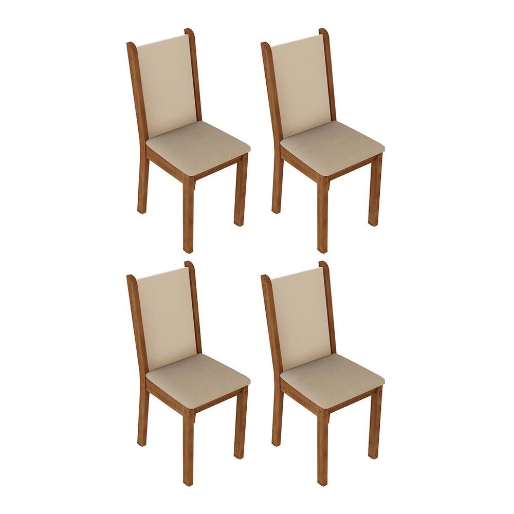 Foto 1 | Silla Madesa Marrón 4 Piezas
