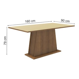 Foto 2 | Mesa de Comedor Madesa 5364 Rectangular Tapa de Madera Marrón