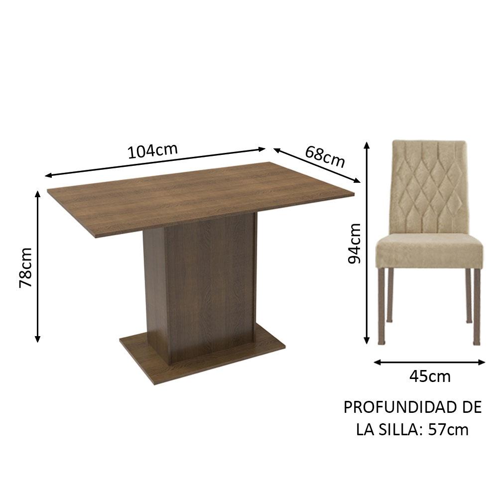Foto 7 | Comedor Madesa con 2 Sillas
