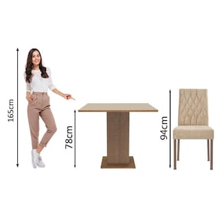 Foto 3 | Comedor Madesa color Café con 4 Sillas