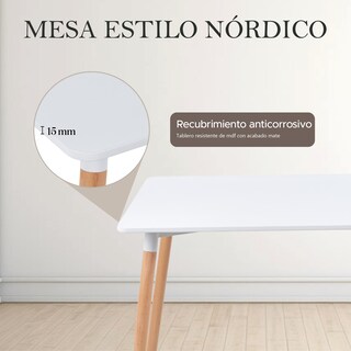 Foto 4 | Mesa Rectangular Elly Decor para Comedor Estilo Nórdico Minimalista