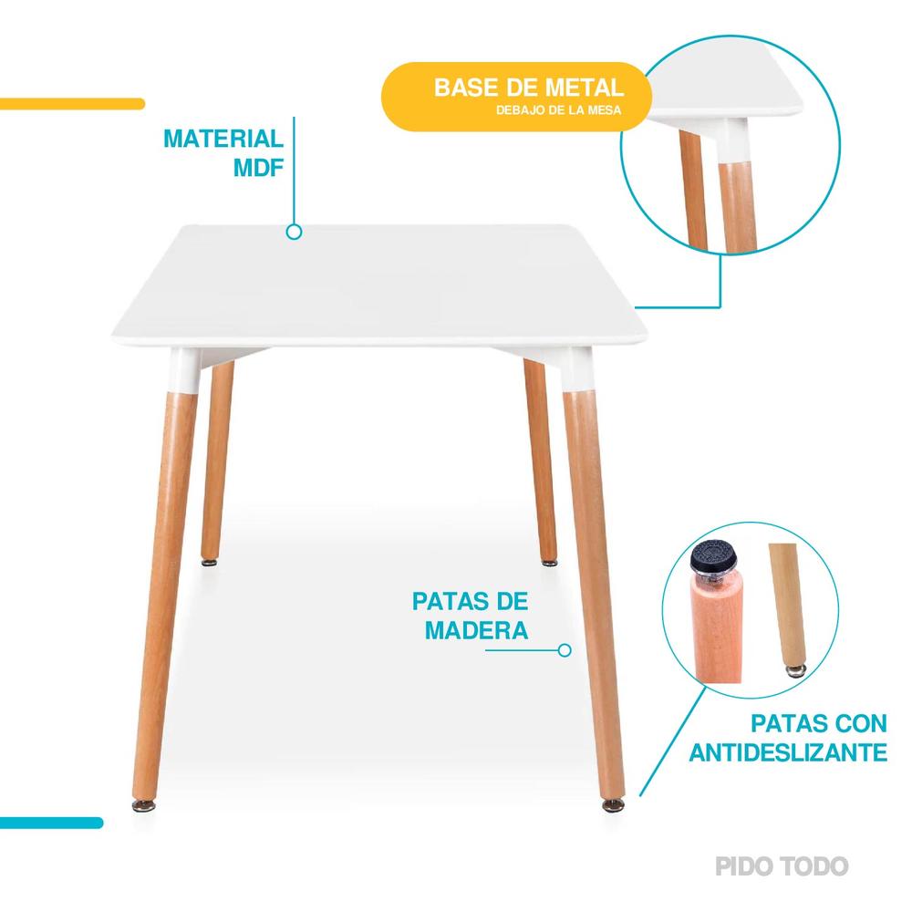 Foto 6 | Mesa Rectangular Elly Decort Comedor Minimalista Estilo Nórdico Moderna