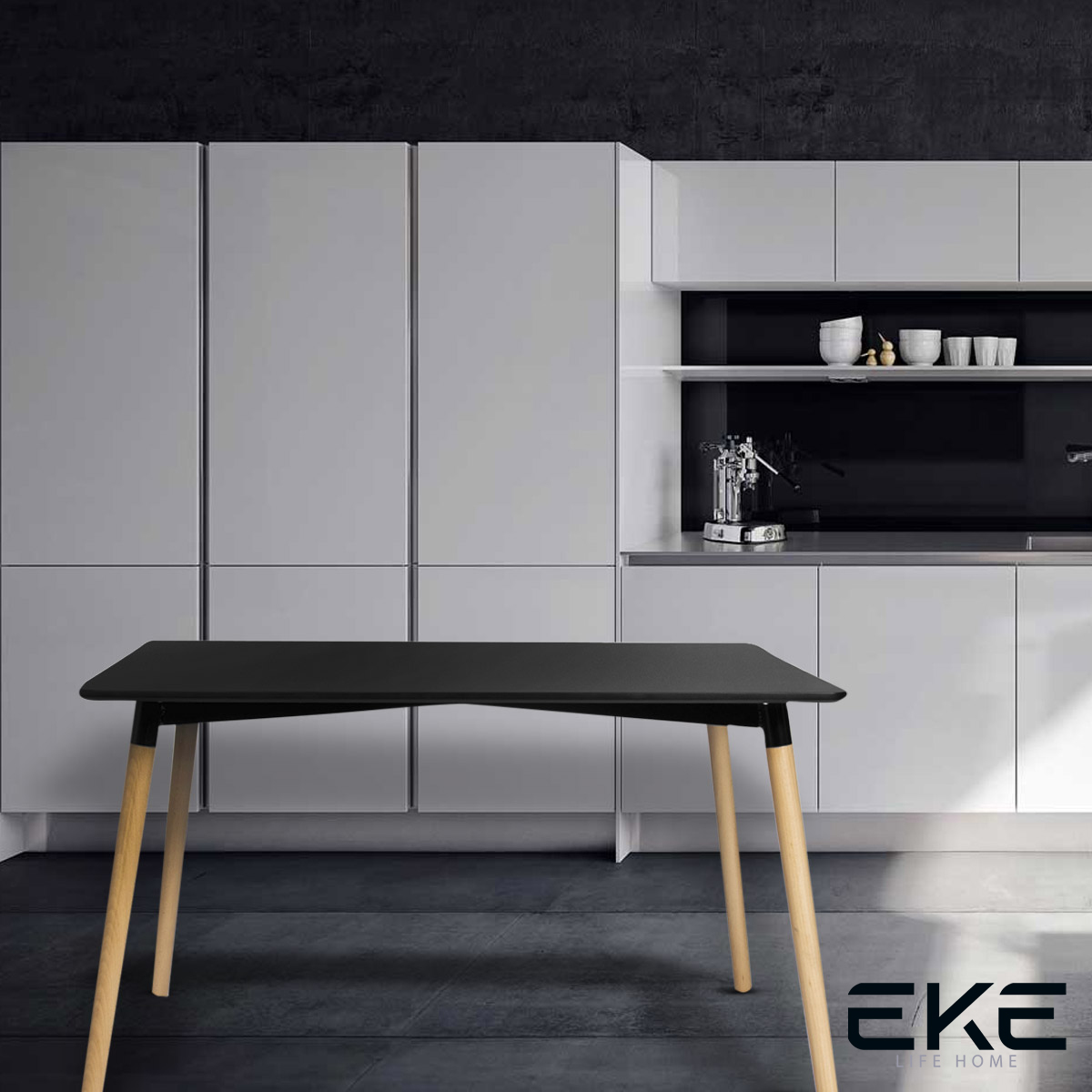 Foto 8 pulgar | Mesa Rectangular Eames EKE Life Home GC018 Negra