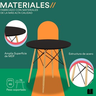 Foto 3 | Comedor Mubson Eren color Negro para 4 o 5 Personas