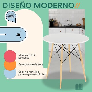 Foto 4 | Comedor Mubson Eren color Blanco para 4 o 5 Personas
