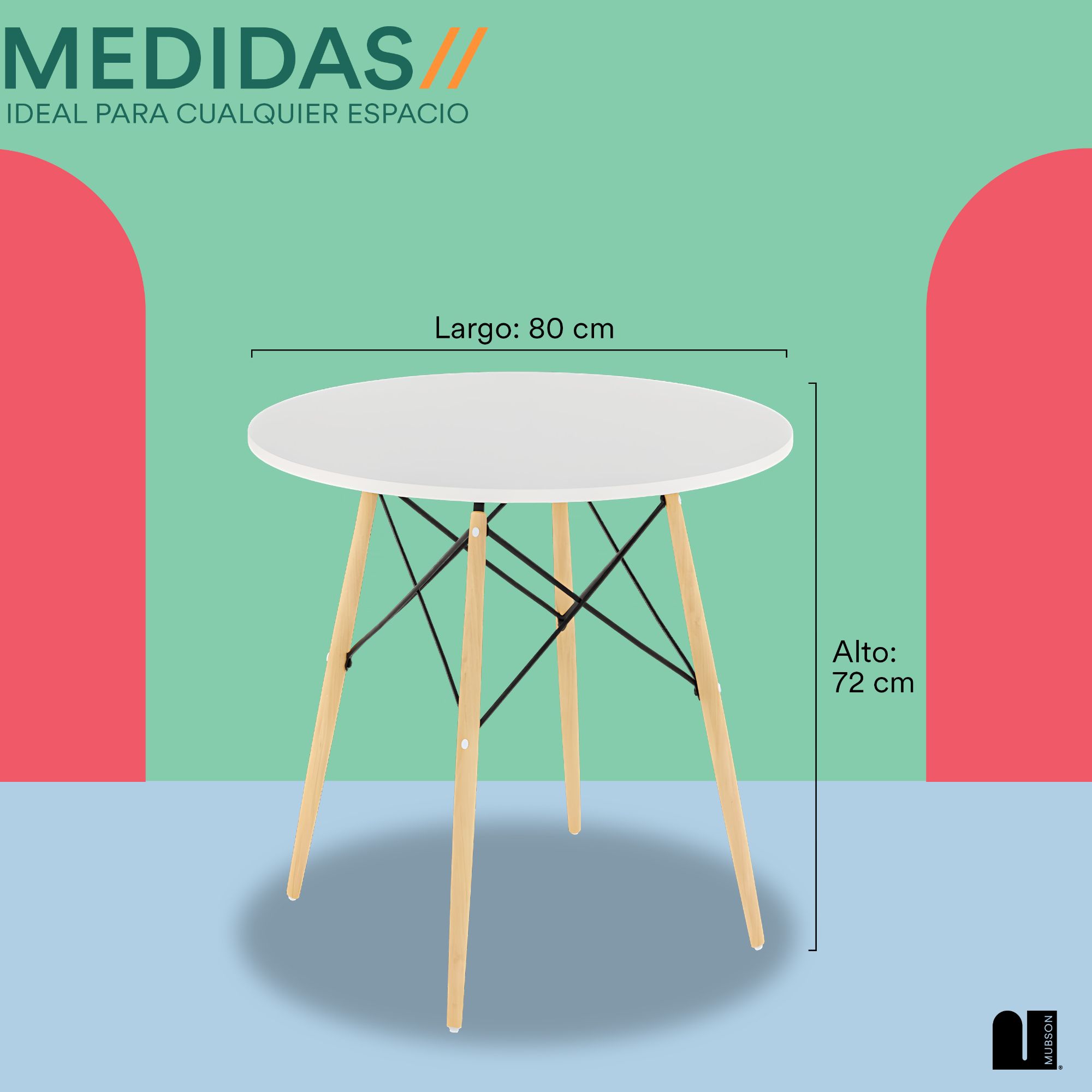 Foto 5 | Comedor Mubson Eren color Blanco para 4 o 5 Personas