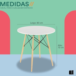 Foto 5 | Comedor Mubson Eren color Blanco para 4 o 5 Personas