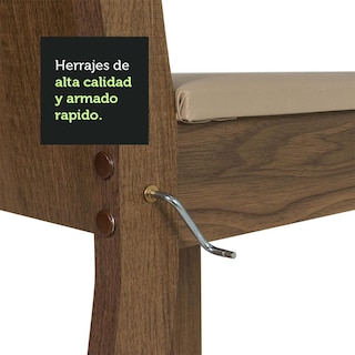 Foto 5 | Juego de Comedor Madesa Luana color Marrón/Perla