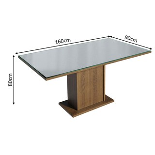 Foto 3 | Comedor Madesa 52752VI Gris Rectangular