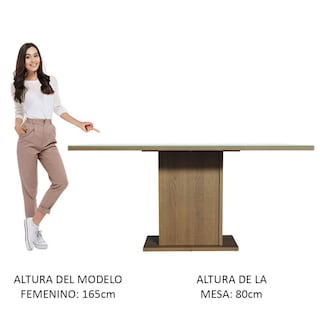 Foto 4 | Comedor Madesa 52752VI Gris Rectangular