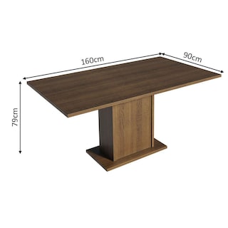 Foto 3 | Mesa de Comedor Rectangular Madesa 52755Z2 Marrón