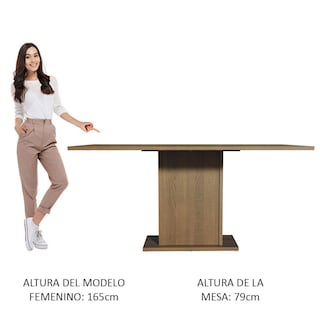 Foto 4 | Mesa de Comedor Rectangular Madesa 52755Z2 Marrón