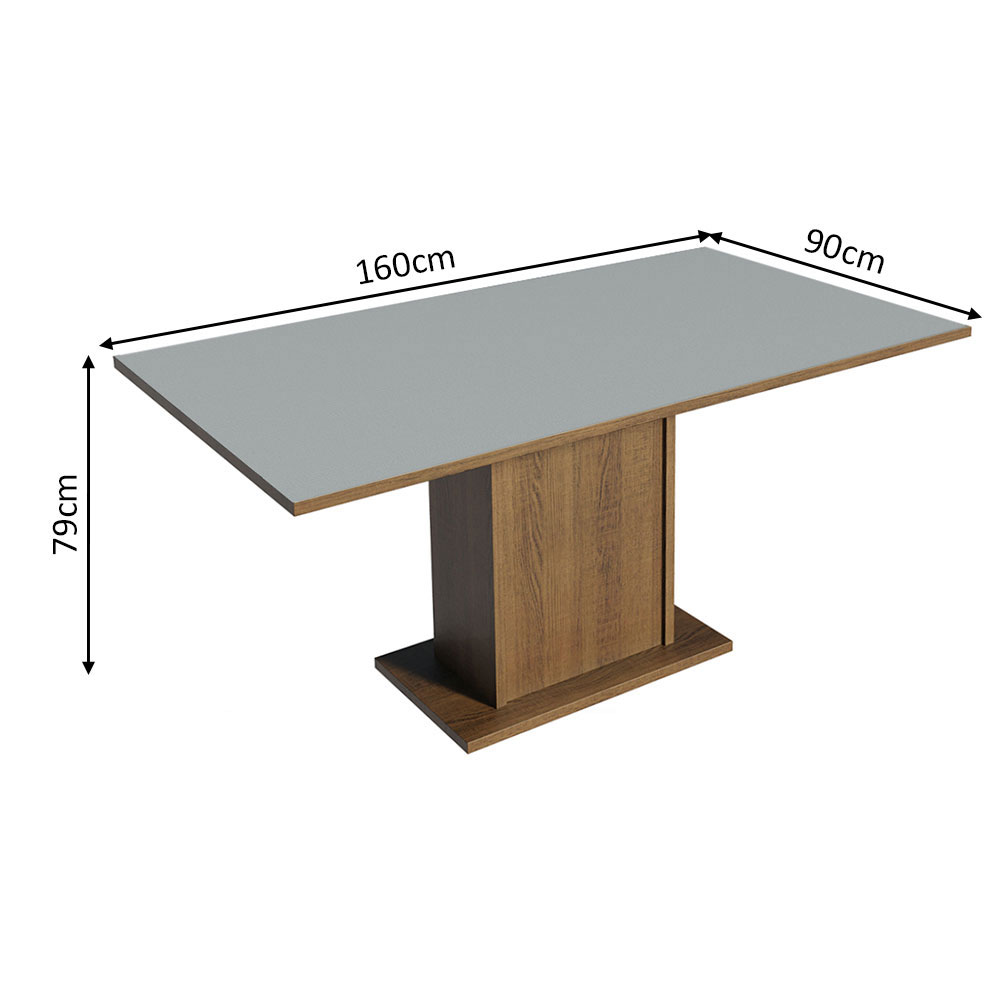 Foto 3 | Mesa para Comedor Madesa Rectangular Gris