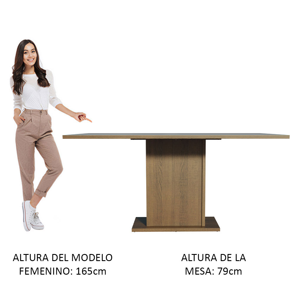 Foto 4 | Mesa para Comedor Madesa Rectangular Gris