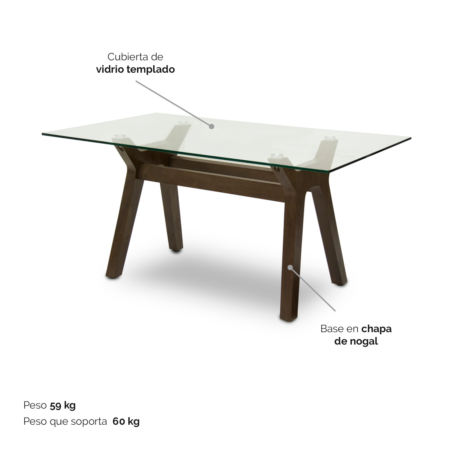 Foto 4 pulgar | Mesa de Comedor Tamarindo Ibe color Marrón
