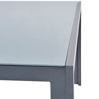 Foto 3 | Mesa De Comedor De Aluminio Con Cubierta De Cristal Apta Para Exterior