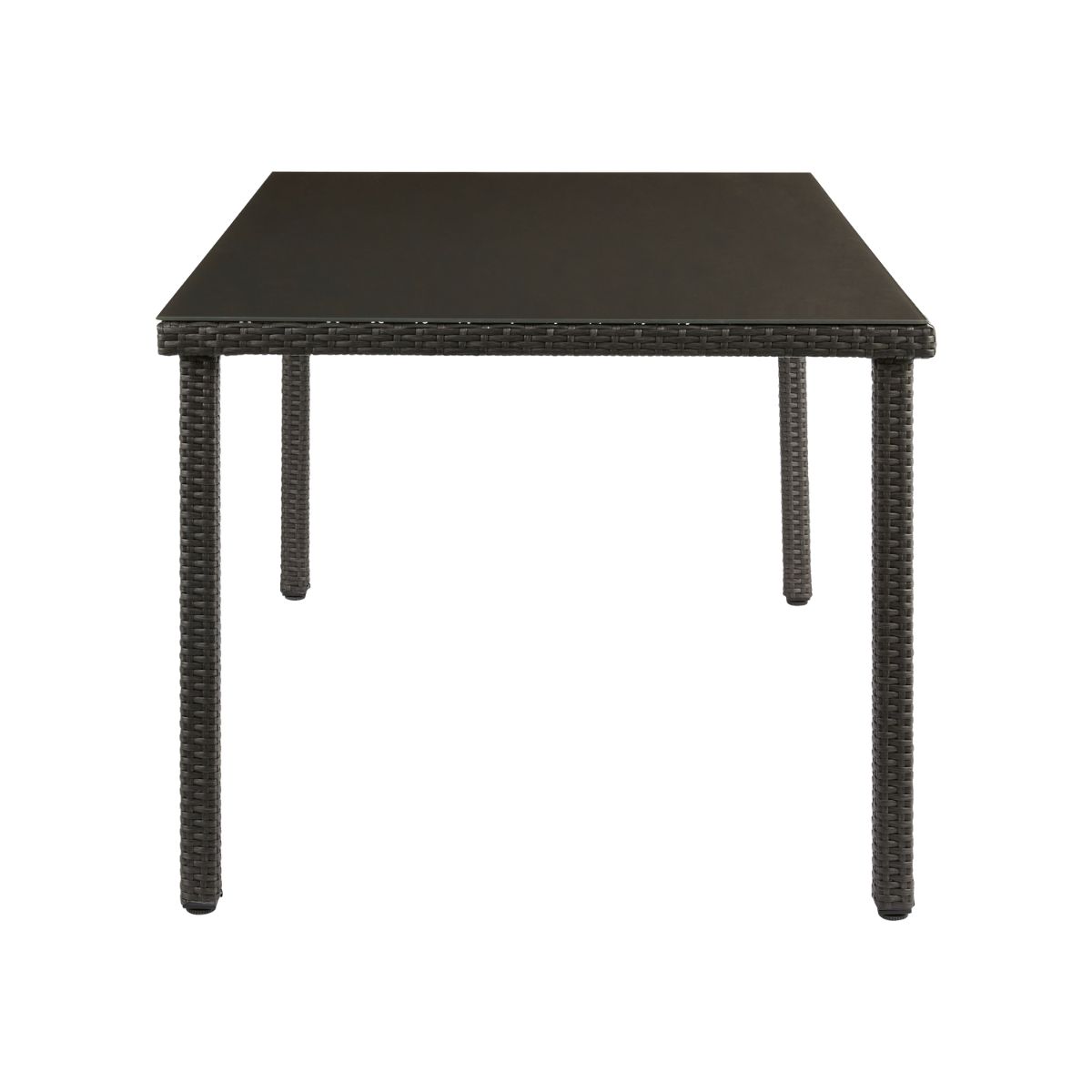 Foto 3 | Mesa de Rattan para Exterior con Cristal Templado