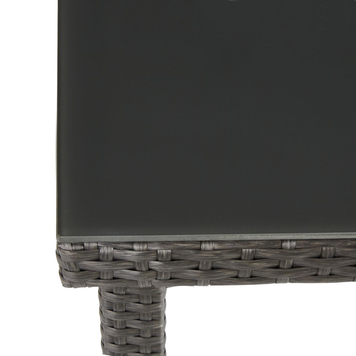 Foto 4 | Mesa de Rattan para Exterior con Cristal Templado