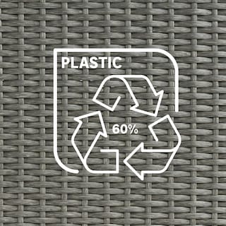 Foto 6 | Mesa de Rattan para Exterior con Cristal Templado