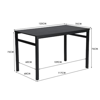 Foto 7 | Mesa de Comedor Home Make Anda Black Wood Negro