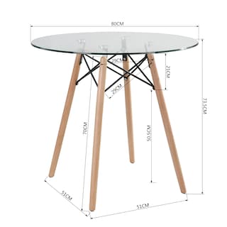 Foto 7 | Mesa de Comedor Home Make Chad Glass Transparente