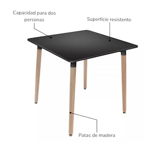 Foto 7 | Mesa De Comedor Top Living Dt2n Negra