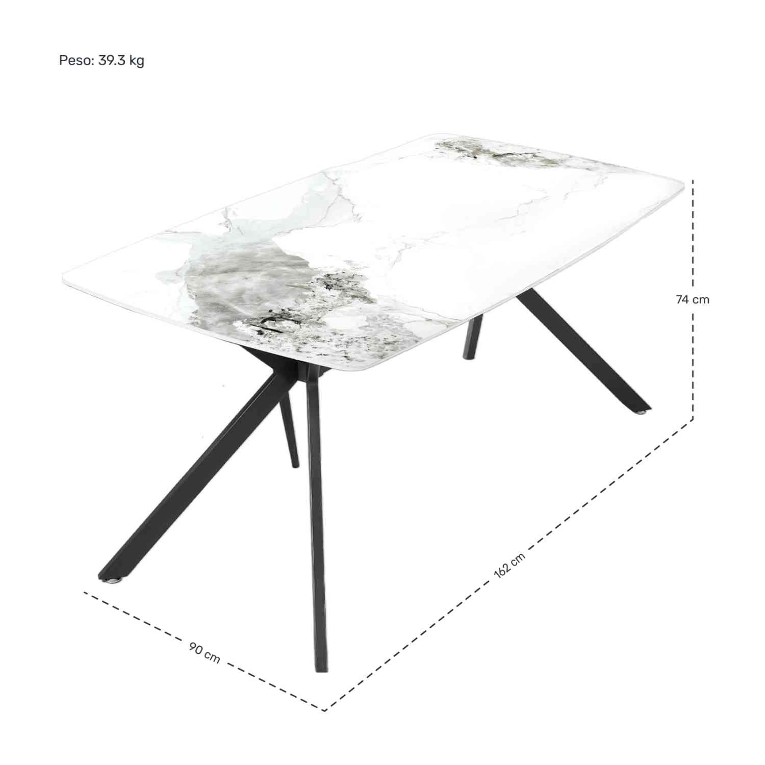 Foto 8 | Mesa de Comedor Rack & Pack Blanca