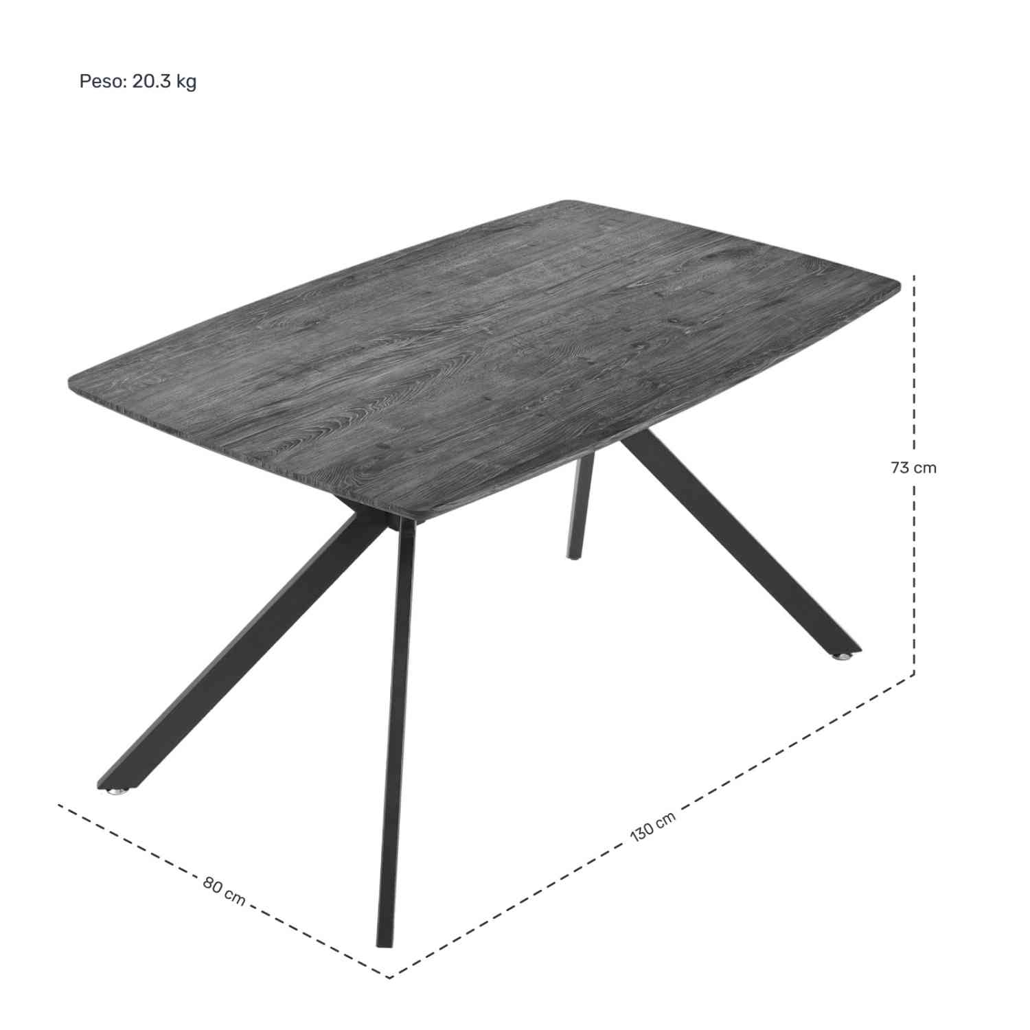 Foto 9 pulgar | Mesa de Comedor Rack & Pack Gris