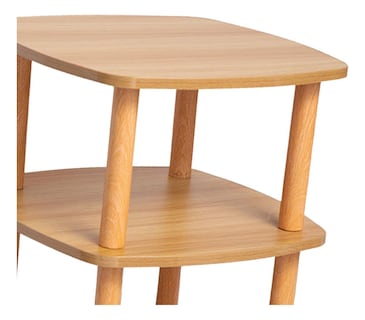 Foto 3 | Mesa Auxiliar Pequeña Mesita De Noche Mesa Cuadrada Color Madera