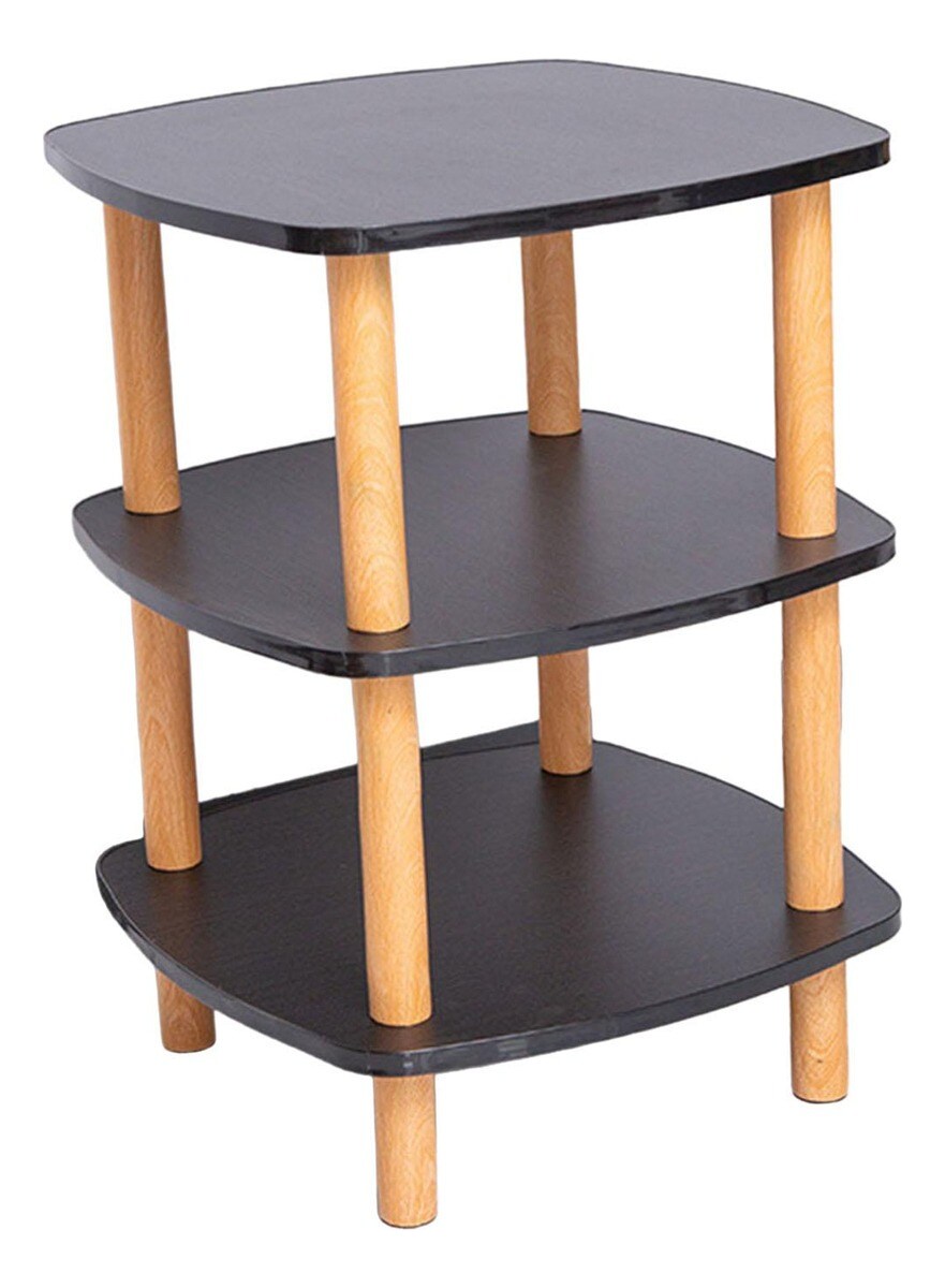 Mesa Auxiliar Pequeña Mesita De Noche Mesa Cuadrada Color Negro $649
