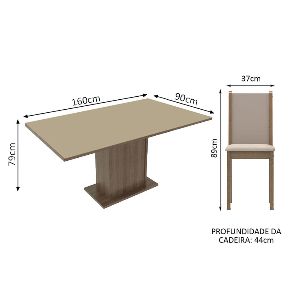 Foto 4 pulgar | Juego De Comedor Con Mesa Y 6 Sillas Madesa Ohana Mcb